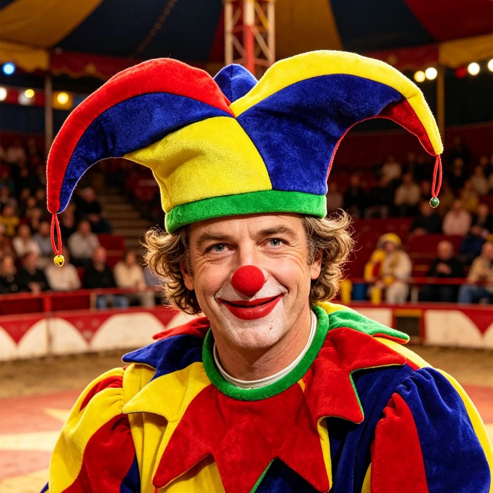 Cosplay Prop Pattern - Cappello da Clown Multicolore con Design