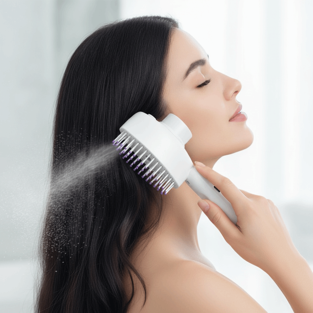 Hair Spray Color - Spazzola Elettrica Multifunzione con Luce Rossa