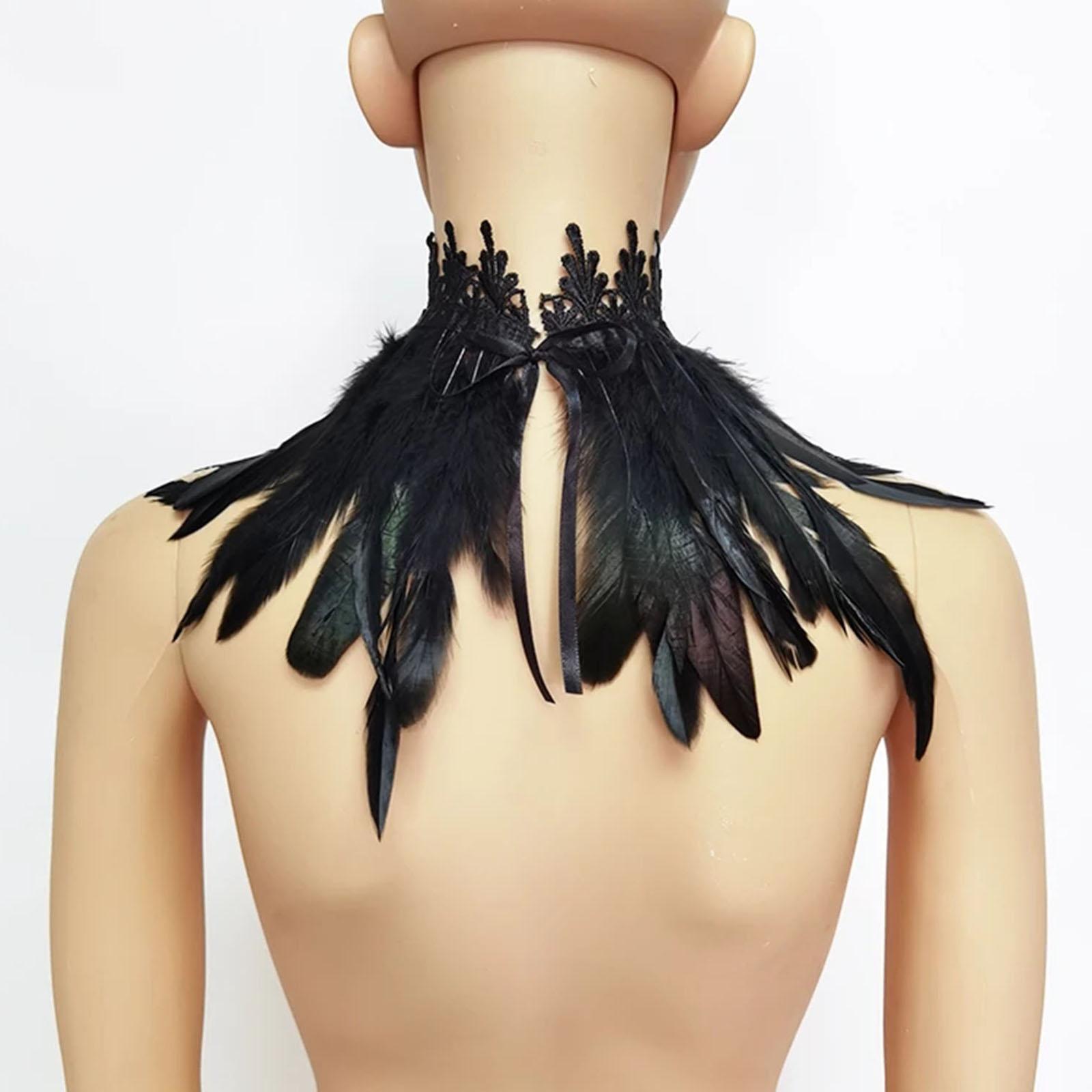 Scialle a spalla con piume ner - Magnetic Clasp Cosplay recensione e prezzo